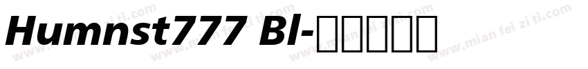 Humnst777 Bl字体转换
